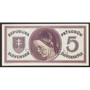 Slovensko, první republika (1939-1945), 5 Korun b.d. (1945)