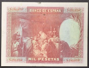 Španělsko, Království, Alfonso XIII (1886-1931), 1 000 peset 15/08/1928