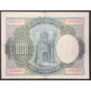 Spain, Republic (1931-1939), 1.000 Pesetas 1936