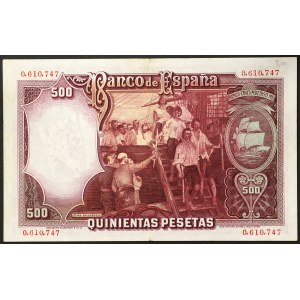 Espagne, République (1931-1939), 500 Pesetas 25/04/1931