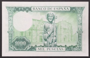 Spain, Kingdom, Francisco Franco (1939-1975), 1.000 Pesetas 19/11/1965 (1971)