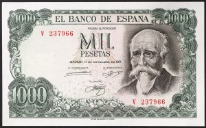 Spanien, Königreich, Francisco Franco (1939-1975), 1.000 Pesetas 17/9/1971 (1974)