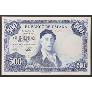 Spagna, Regno, Francisco Franco (1939-1975), 500 pesetas 22/07/1954