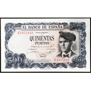 Espagne, Royaume, Francisco Franco (1939-1975), 500 Pesetas 23/7/1971 (1973)