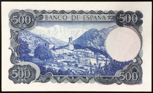 Espagne, Royaume, Francisco Franco (1939-1975), 500 Pesetas 23/7/1971 (1973)