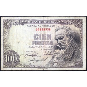 Španělsko, Království, Francisco Franco (1939-1975), 100 peset 19/02/1946