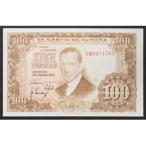 Španělsko, Království, Francisco Franco (1939-1975), 100 peset 07/04/1953