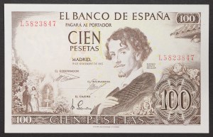 Espagne, Royaume, Francisco Franco (1939-1975), 100 Pesetas 19/11/1965