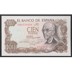 Espagne, Royaume, Francisco Franco (1939-1975), 100 Pesetas 17/11/1970