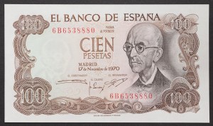 Spagna, Regno, Francisco Franco (1939-1975), 100 Pesetas 17/11/1970