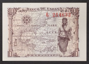 Spain, Kingdom, Francisco Franco (1939-1975), 5 Pesetas 15/06/1945