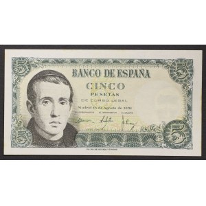 Španělsko, Království, Francisco Franco (1939-1975), 5 peset 16/08/1951