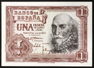 Španielsko, kráľovstvo, Francisco Franco (1939-1975), 1 peseta 22/07/1953