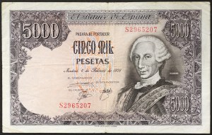 Spagna, Regno, Juan Carlos I (1975-data), 5.000 pesetas 06/02/1976 (1978)