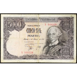 Hiszpania, Królestwo, Juan Carlos I (1975-date), 5.000 peset 06/02/1976 (1978)
