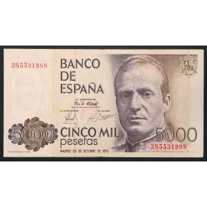 Španielsko, Kráľovstvo, Juan Carlos I (1975-dátum), 5 000 pesiet 23.10.1979 (1982)