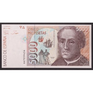 Spain, Kingdom, Juan Carlos I (1975-date), 5.000 Pesetas 12/10/1992 (1996)