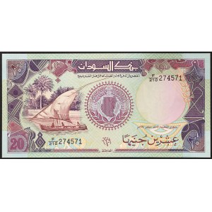 Sudan, Republika (od 1956 r.), 20 funtów 1991 r.
