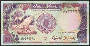 Sudan, Republika (od 1956 r.), 20 funtów 1991 r.
