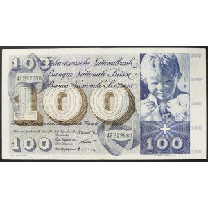 Szwajcaria, Konfederacja Szwajcarska (1848 - data), 100 franków 28/03/1963