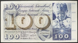 Szwajcaria, Konfederacja Szwajcarska (1848 - data), 100 franków 28/03/1963