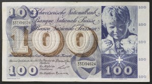 Szwajcaria, Konfederacja Szwajcarska (1848 - data), 100 franków 21/01/1965