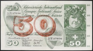 Suisse, Confédération suisse (1848-date), 50 Francs 05/01/1970