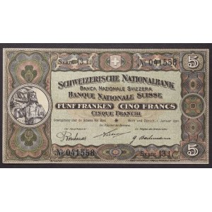 Schweiz, Schweizerische Eidgenossenschaft (1848-datum), 5 Franken 01/01/1921