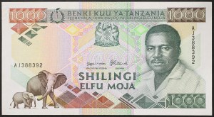 Tansania, Republik (seit 1964), 1.000 Shilingi 1990