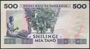 Tanzania, Repubblica (1964-data), 500 Shilingi 1989