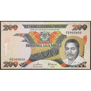 Tanzania, Republic (1964-date), 200 Shilingi 1986