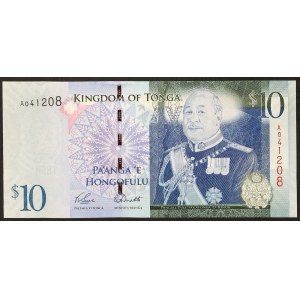 Tonga, Royaume (1967-date)George Tupou V (2006-2012), 10 Pa'anga n.d. (2008)