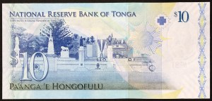 Tonga, Regno (1967-data) George Tupou V (2006-2012), 10 Pa'anga n.d. (2008)
