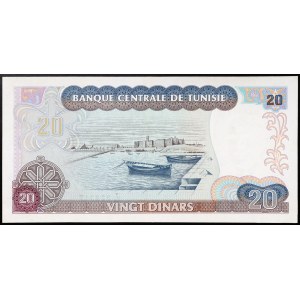 Tunisia, Republic (1957-date), 20 Dinars 15/10/1980