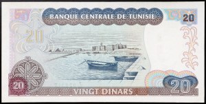 Tunisia, Republic (1957-date), 20 Dinars 15/10/1980