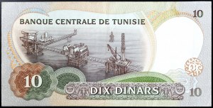 Tunisia, Republic (1957-date), 10 Dinars 1986