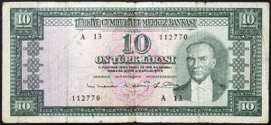 Türkei, Republik (ab 1923), 10 Türk Lirasi 1930