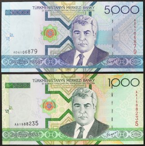 Turkmenistan, Republic (1993-date), Lot 2 pcs.