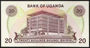 Uganda, Republika (1963-data), 20 šilinků b.d. (1979)