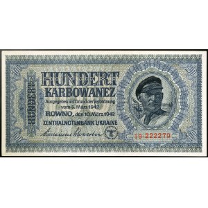 Ukraine, Soviet Union (1922-1991), 100 Karbowanez 10/03/1942