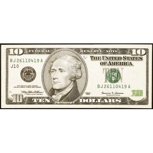 Spojené státy, 10 dolarů 1999