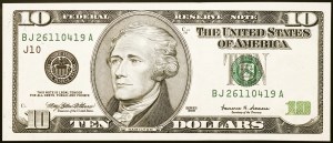 États-Unis, 10 dollars 1999