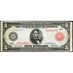 États-Unis, 5 dollars 1914