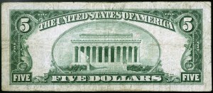 États-Unis, 5 dollars 1928 F