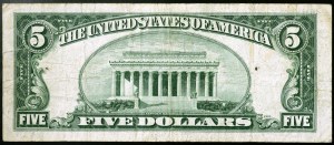 Stany Zjednoczone, 5 dolarów 1953 B