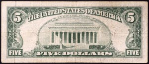 États-Unis, 5 dollars 1963