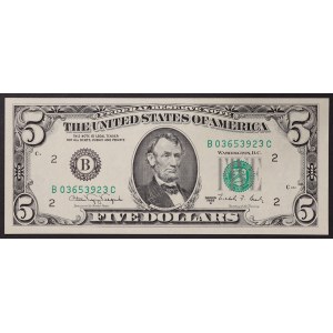United States, 5 Dollars 1988