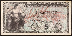 United States, 5 Cents n.d. (ca. 1951)