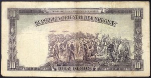 Uruguay, Republic (1830-date), 10 Pesos 14/08/1935