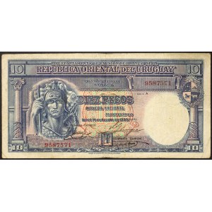 Uruguay, Republic (1830-date), 10 Pesos 14/08/1935